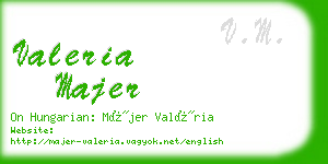 valeria majer business card